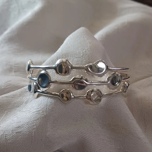 IPPOLITA Onda 3 Row Cuff Bracelet, Sterling Silver - Picture 4 of 13